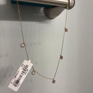 Delicate Gold Necklace with Crystal Accents